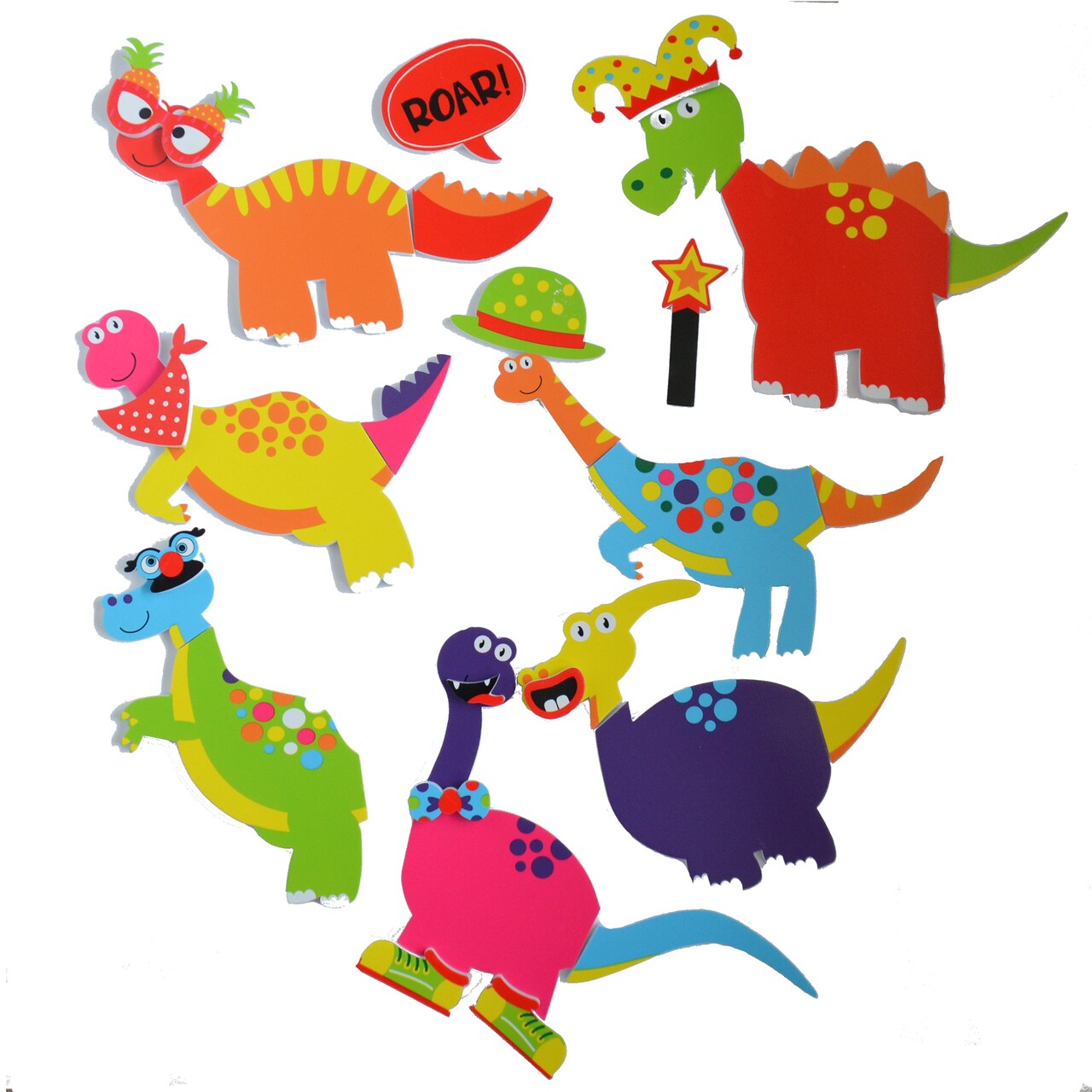 Buddy & Barney: Weird & Wonderful Dinosaurs Bath Time Stickers - 33 Reusable Foam Stickers, Mesh Storage Bag, Mix & Match, Tub Water Toy, Kids Age 3+